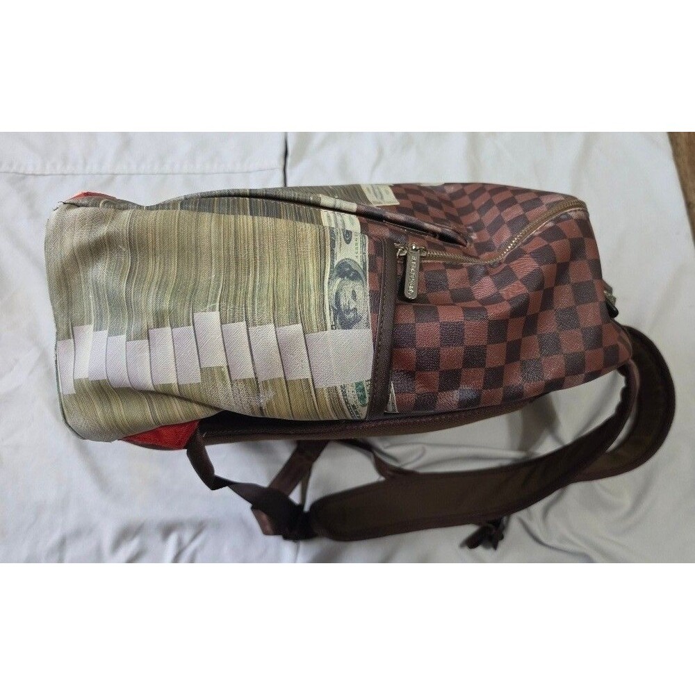 Sprayground Backpack Checker Money Stack Limited Edition Backpack - Picture 9 of 12